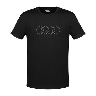 Audi T-Shirt Ringe, Herren, schwarz (176670)