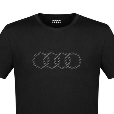 Audi T-Shirt Ringe, Herren, schwarz (176673)