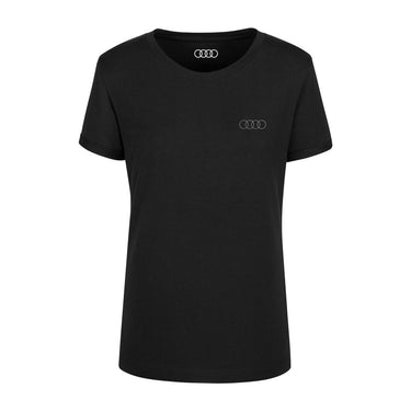 Audi T-Shirt Ringe, Damen, schwarz (195776)