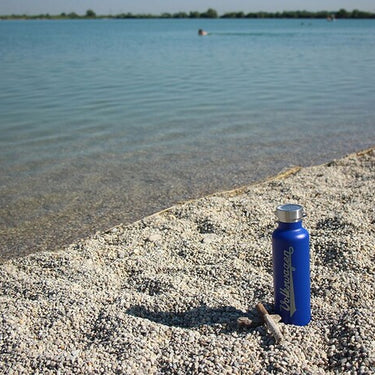 Volkswagen Edelstahl Trinkflasche, blau (60143)