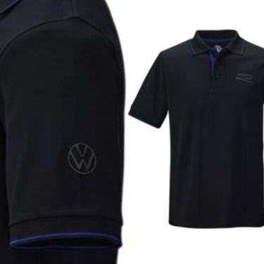 Volkswagen Herren Poloshirt, "R", schwarz (150110)