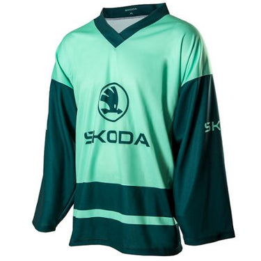 Škoda Hockey-Trikot, smaragdgrün/electric-grün, Gr. L (179758)