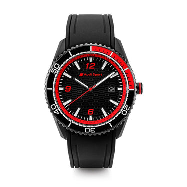 Audi Sport Uhr, Herren, schwarz/rot (151181)
