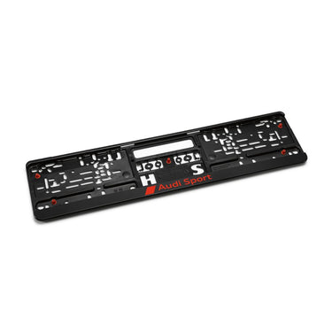 Audi Sport Kennzeichenhalter, schwarz - DEUTSCHE MAßE (126210)