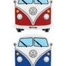 Volkswagen T1 Bus Softmanget 2er Set - Rot & Blau (201271)