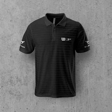 WILSON x CUPRA Bela Stripe Herren Polo, schwarz (171697)