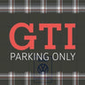 Volkswagen Classic Parts GTI Parking Only Schild im Karomuster (167053)