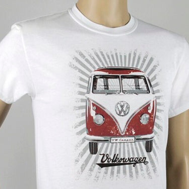 Volkswagen Bulli T1 Herren T-Shirt - STRAHLEN/ROT/WEISS (57788)