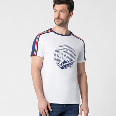 Porsche Herren Racing T-Shirt, Gr. S, weiss-blau (158518)