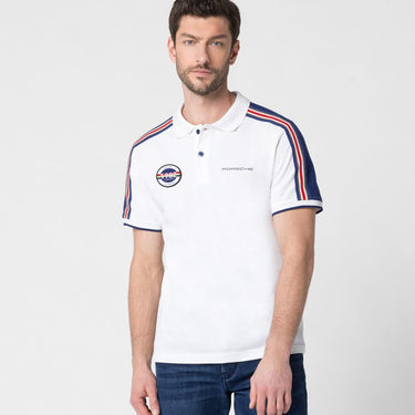 Porsche Herren Racing Polo-Shirt, Gr. 3XL, weiss-blau (158508)