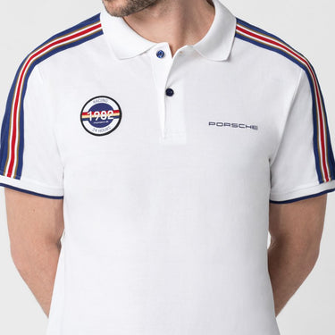 Porsche Herren Racing Polo-Shirt, Gr. 3XL, weiss-blau (158508)