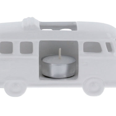 Volkswagen T1 Bus Keramik Teelichthalter Weiß in Geschenkbox (196356)