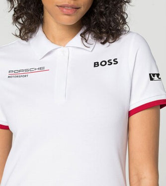 Porsche Damen Motorsport Polo- Shirt  Gr.XXL in Weiss (172432)