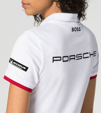 Porsche Damen Motorsport Polo- Shirt  Gr.XXL in Weiss (172432)