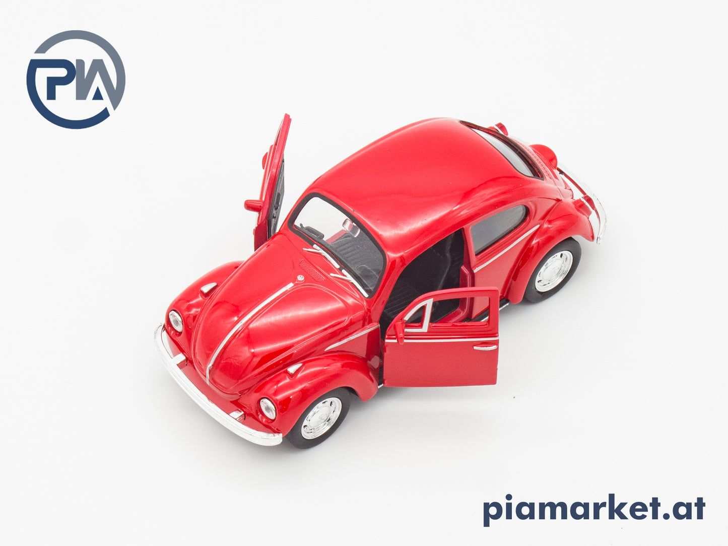 VW Käfer Spielzeug Auto mit Rückziehfunktion, Rot