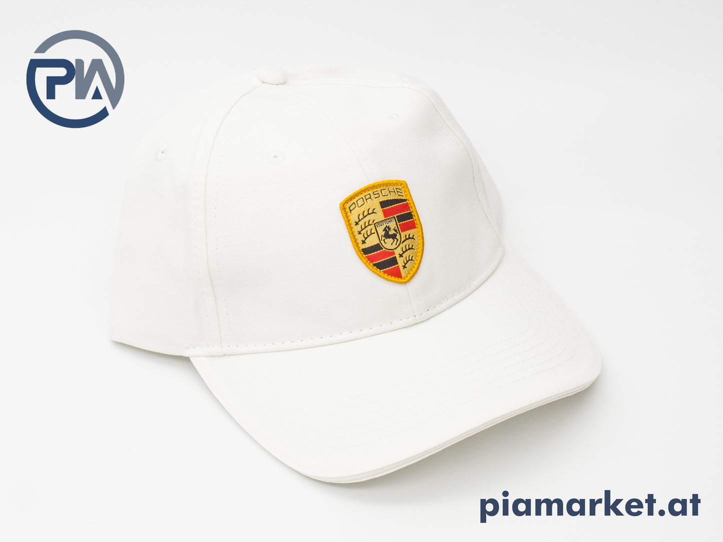 Porsche Cap Wappen, Weiß