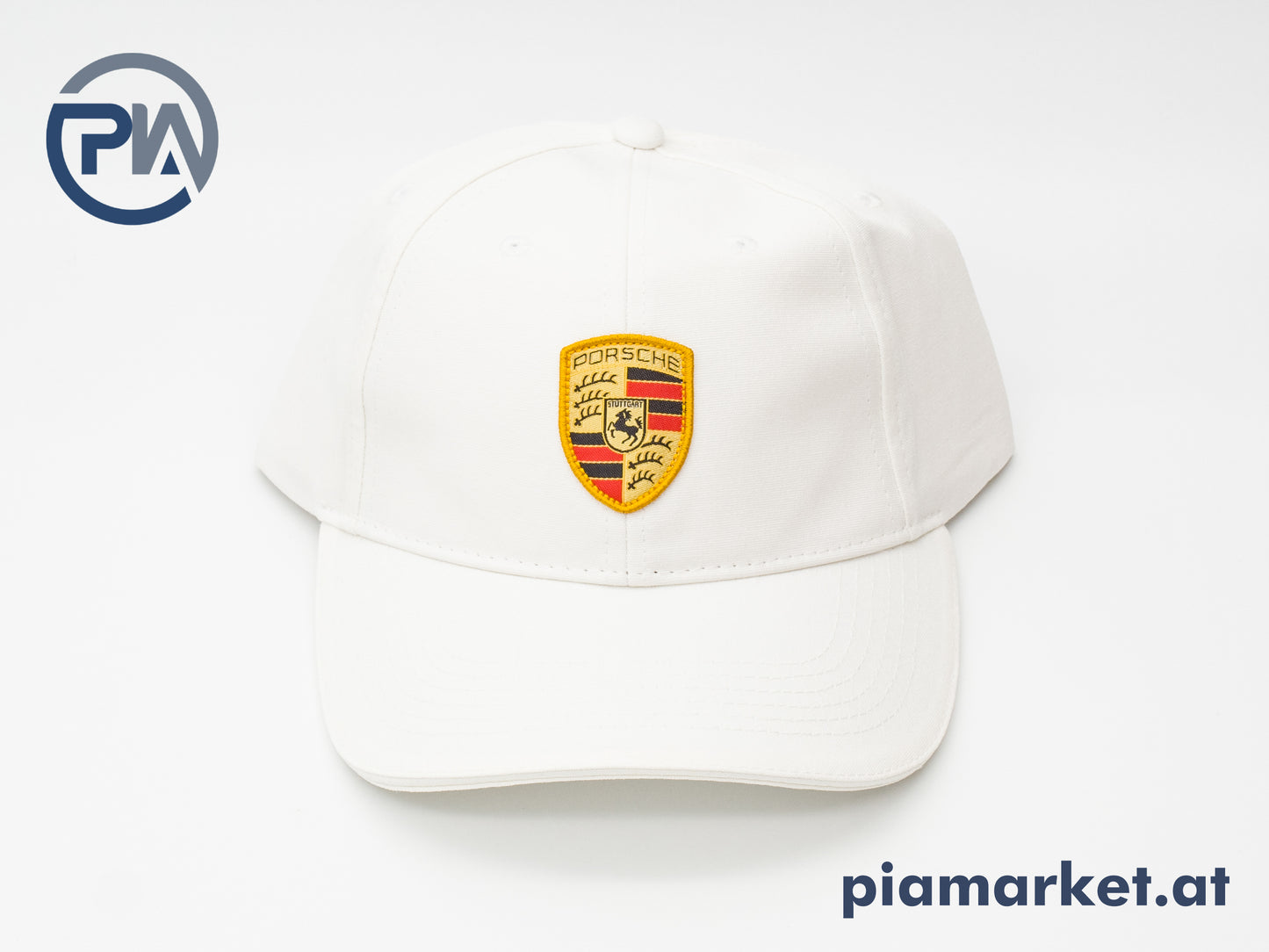 Porsche Cap Wappen, Weiß